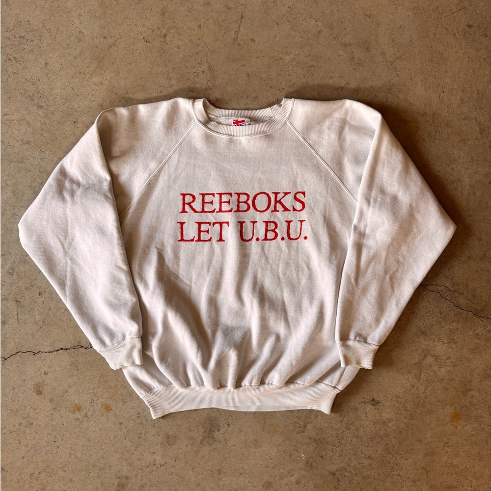Vintage 90s Reebok White Crewneck Sweatshirt